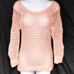 American Eagle crotchet pink top